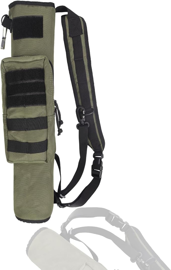 KRATARC Archery Lightweight Back Arrow Quiver Dual Use Foldable Compact Hip Arrows Bag with Molle System Pocket Hanged for Target Shooting Hunting-StrideForce Fitness