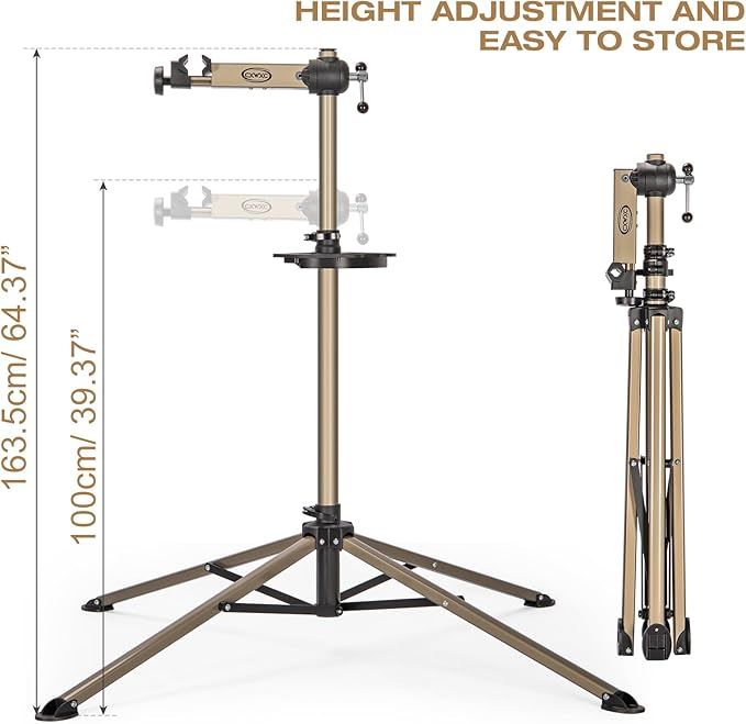 CXWXC Bike Repair Stand - Bicycle Stand For Maintenance Workstand - Ebike Repair Stand Shop Home Mechanics for Mountain Road Bike and E Bike (Champagne)-StrideForce Fitness