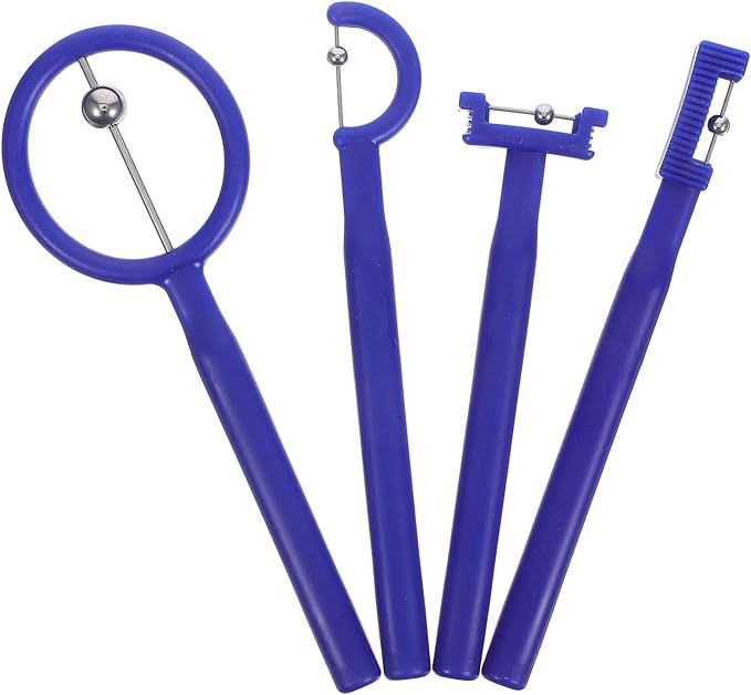 4Pcs Tongue Tip Training Tool for Kids Speech Therapy, Oral Muscle Exerciser, Tongue Trainer for Pronunciation Flexibility, Safe Design for Rehabilitation, Blue