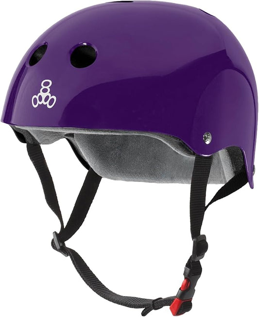 Triple Eight Certified Sweatsaver Helmet for Skateboarding, BMX, Roller Derby, Roller Skating, Inline Skating, Scooter and Bike-StrideForce Fitness
