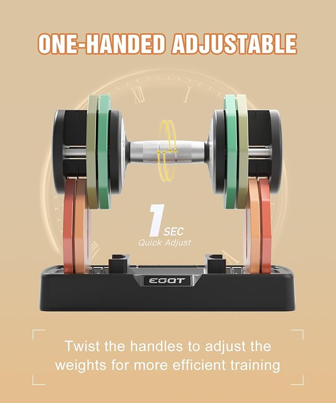 Adjustable Dumbbells Set/Single, 12.5LB/22.5LB/55LB 5 in 1 Free Adjustable Dumbbell Set with Anti-Slip Handle & Rainbow-colored Weight Plates for Home Gym, Weight Set for Women Men-StrideForce Fitness