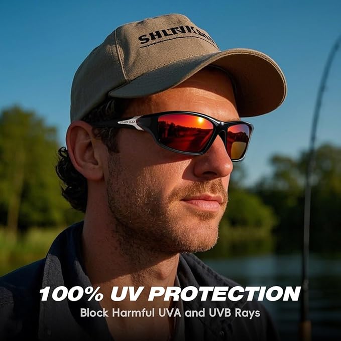 FAGUMA Sports Polarized Sunglasses For Men Cycling Driving Fishing UV400 Protection-StrideForce Fitness