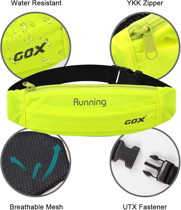 Gox Fanny Pack For Men Running Pouch Belt,Phone Holder Waist Pack Sport Hiking Walking Traveling (green)-StrideForce Fitness