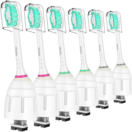Replacement Toothbrush Brush Heads for Philips Sonicare E Series Essence Elite Xtreme Advance CleanCare All Screw On Electric Toothbrush 7022/66, 6 Pack