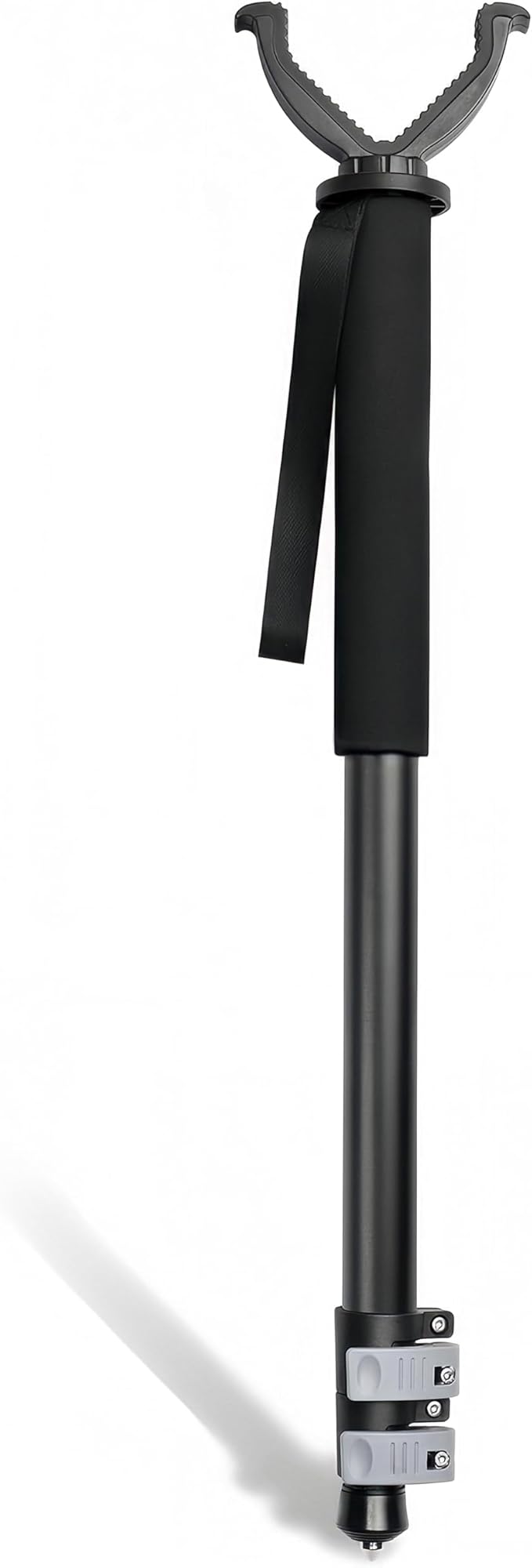 Shooting Stick with V Yoke, 22-62 inches Adjustable Aluminum Shooting Monopod for Hunting Rifles-StrideForce Fitness