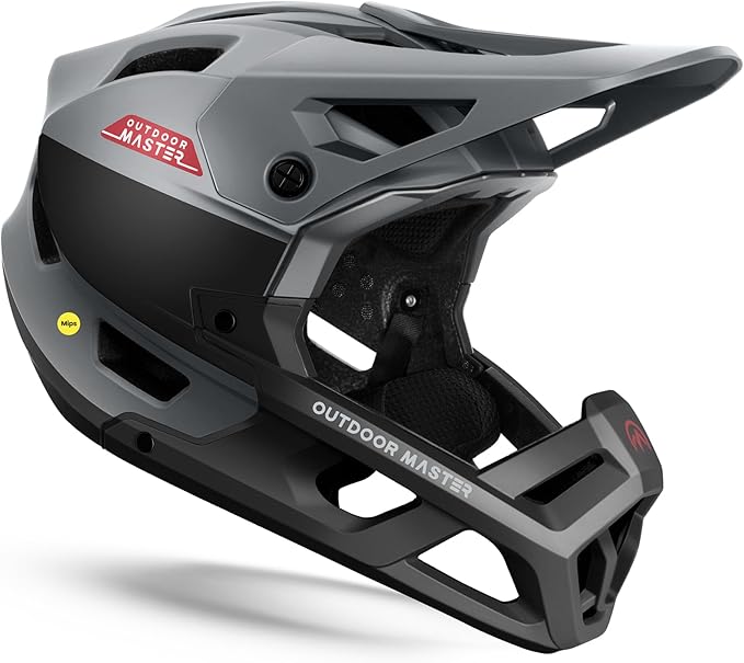 OutdoorMaster MIPS Full Face Mountain Bike Helmet for Men & Women - Two Removable Chin Pad, Ventilation Lightweight - Racing Downhill DH BMX MTB Helmet-StrideForce Fitness