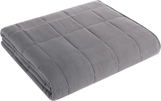 L'AGRATY Weighted Blanket - 80"x87" 20lbs Cooling Breathable Heavy Blanket Microfiber Material with Glass Beads for Adult All-Season Summer Fall Winter Soft Thick Comfort-StrideForce Fitness