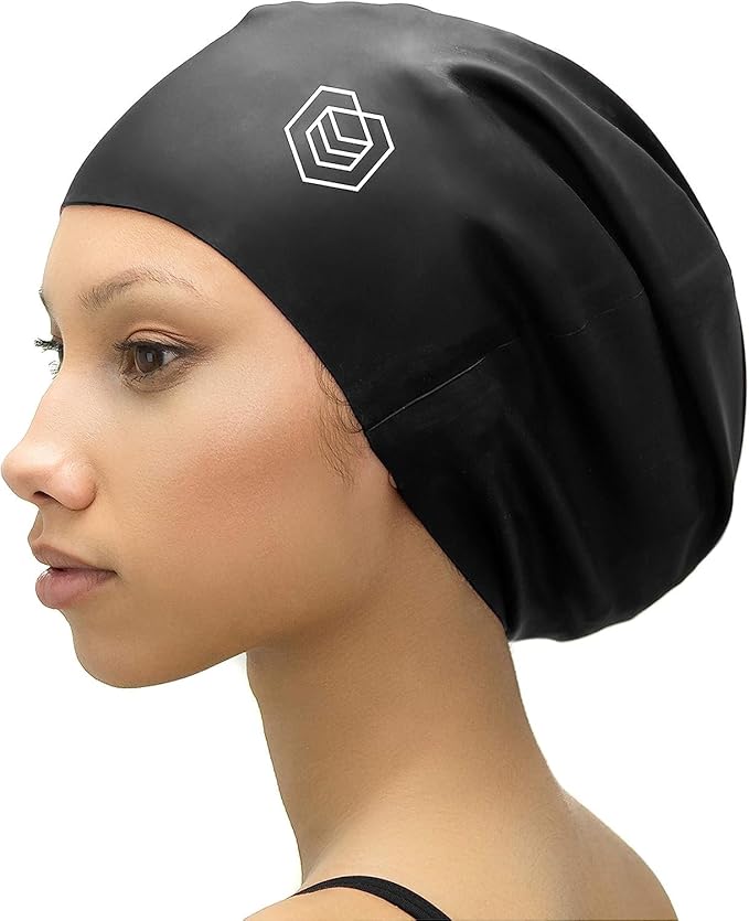 SOUL CAP - Large Swimming Cap for Long Hair - Designed for Long Hair, Dreadlocks, Weaves, Hair Extensions, Braids, Curls & Afros - Women & Men - Silicone-StrideForce Fitness