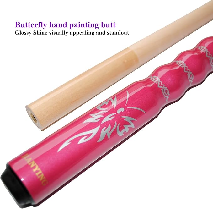 58" Pool Cue Stick,13mm 2-Piece Maple Hardwood Ergonomic Design Billiard Cues Kit,19/20/21oz-StrideForce Fitness