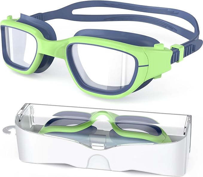 Kids Swim Goggles,Swimming Goggles for Kids 6-14, Anti-Fog UV Protection Pool Glasses for Boys Girls-StrideForce Fitness