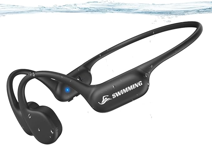 Swimming Headphones IP68 Waterproof, Bone Conduction Headphones MP3 Player Built-in 32G Memory, Bluetooth 5.4 Wireless Headset, Open Earphones Sports Suitable for Running, Cycling, Exercise-StrideForce Fitness