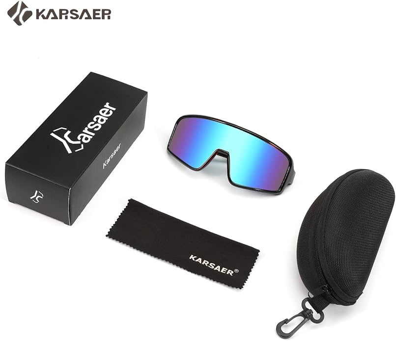 Karsaer Vision Sports Sunglasses Cycling Glasses Baseball Softball Sunglasses Unisex for Adult Youth Kids Boys Girls 8-16-StrideForce Fitness