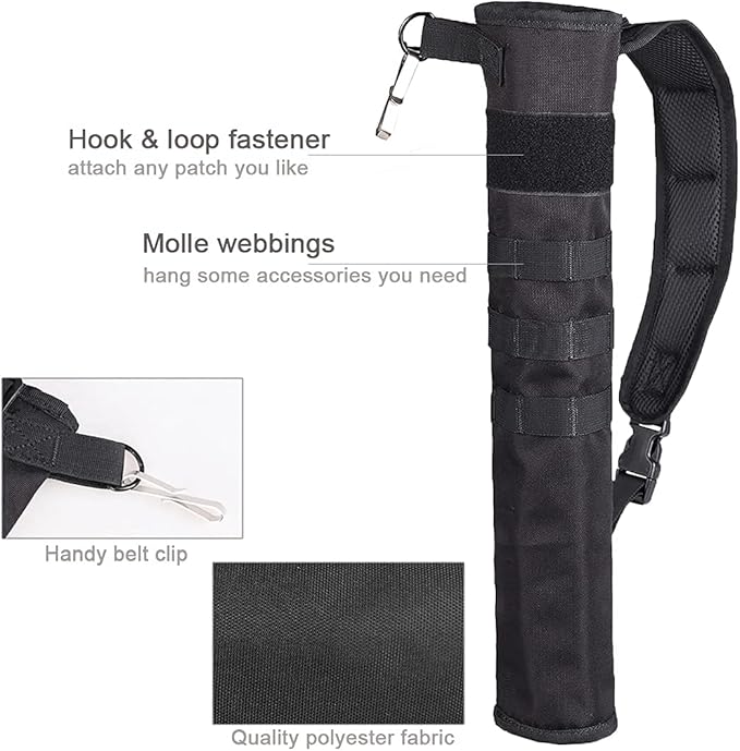 KRATARC Archery Lightweight Back Arrow Quiver Dual Use Foldable Compact Hip Arrows Bag with Molle System Hanged for Target Shooting-StrideForce Fitness