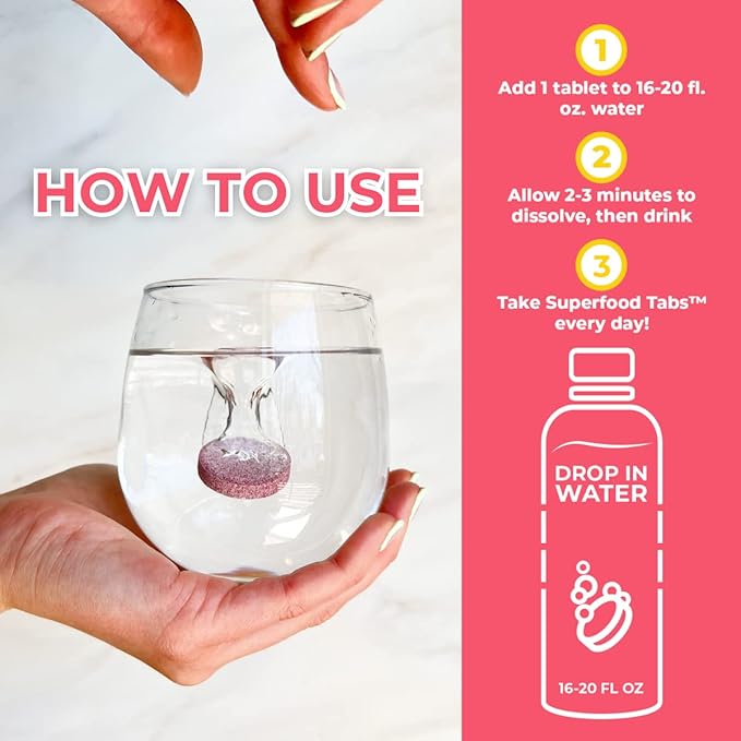 Superfoods Company Detox Cleanse Drink - Supplement for Women & Men - Support Healthy Weight, Digestive Health, Cravings & Bloating Relief - Strawberry Lemonade Flavor [30 Tablets]-StrideForce Fitness