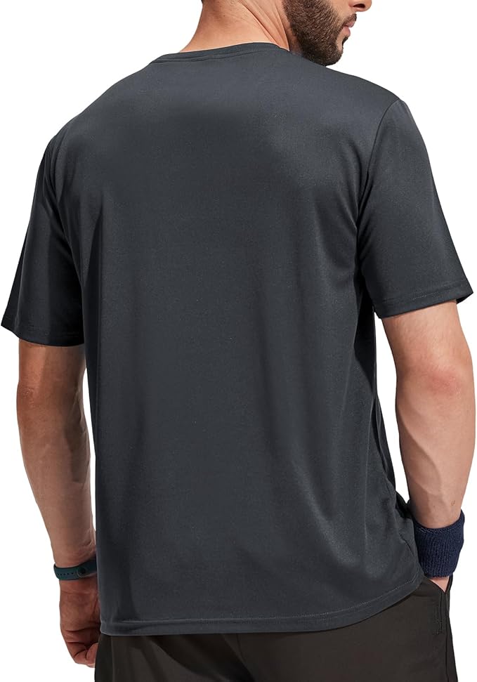 MIER Men's Quick Dry Workout Shirts Moisture Wicking Running Athletic Performance T-Shirts Recycled Polyester Top Tee-StrideForce Fitness