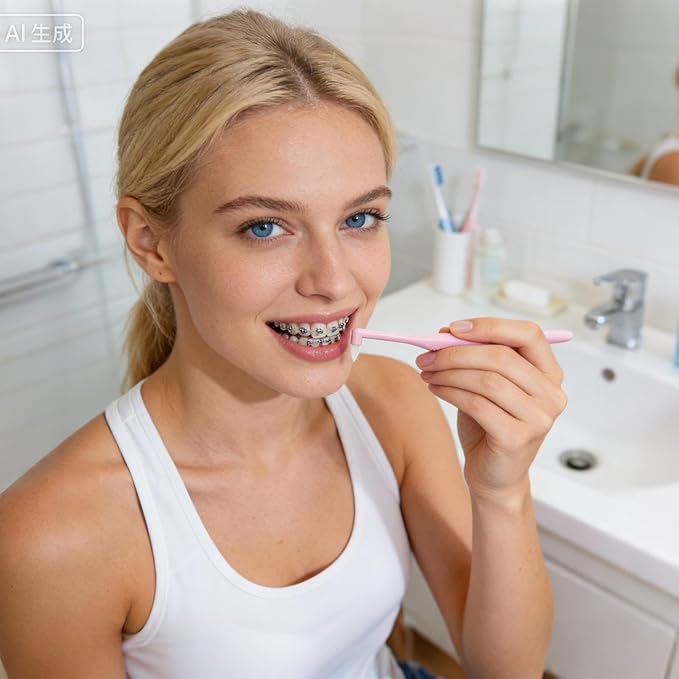 Gum End Tuft - Soft Precise Orthodontic Cleaning Brush with Small Head | Interdental Toothbrush for Braces Wisdom Teeth Gaps | Care for Men Women Teens Girls Home Travel Dorm