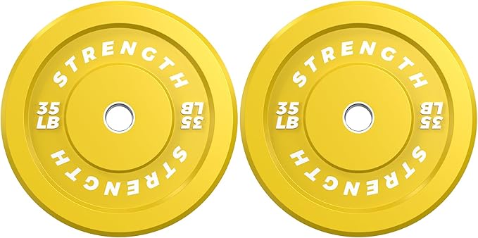 Premium Color-Coded Rubber Bumper Plates Set - 2 Inch Olympic Weight Plates for Home Gym Cross and Strength Training-StrideForce Fitness