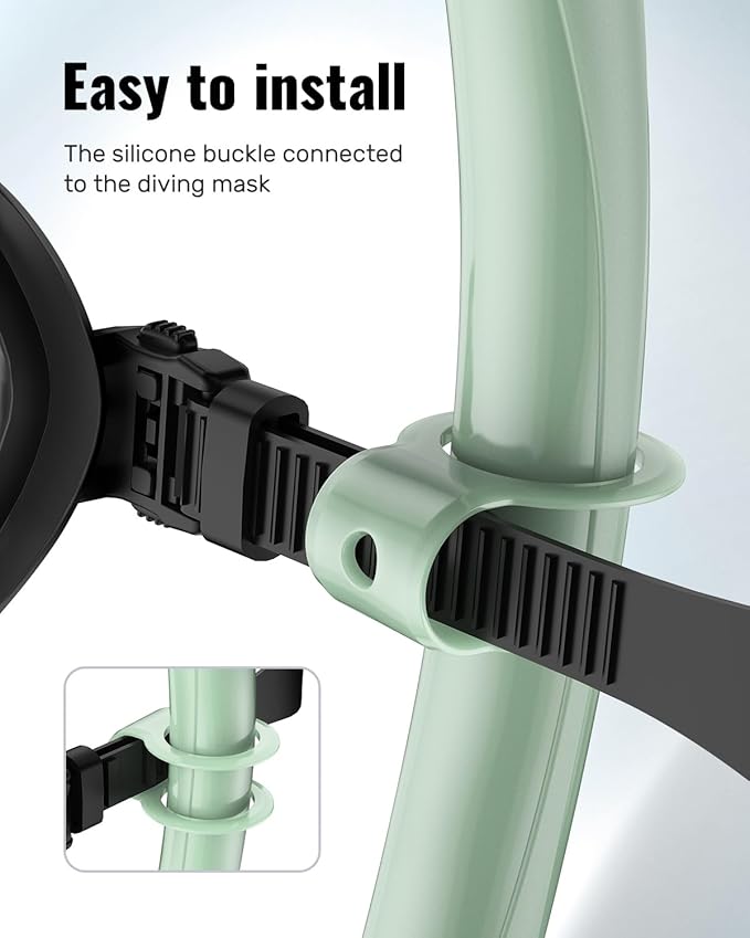 W WSTOO Adults Diving Snorkel Breathing Tube Silicone Flexible Foldable Snorkel Anti-Drop for Freediving Swim Training,Diving and Scuba Diving,Easy to Carry for Travel-StrideForce Fitness