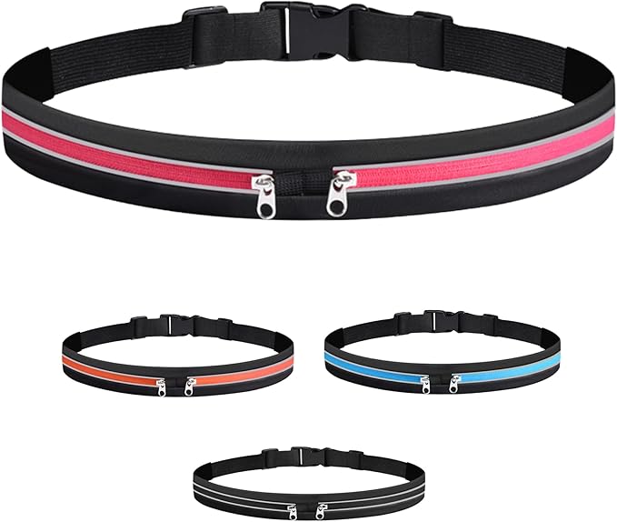 Slim Running Belts for Women Men - Running Phone Holder Fanny Pack for Key, Accessories Fits ALL Cell Phones, Pink-StrideForce Fitness