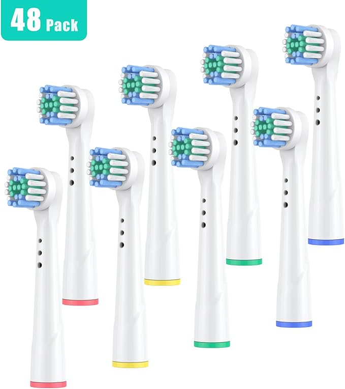 Safcare 48pcs Replacement Brush Heads Compatible with Oral B Electric Toothbrushes, Professional Electric Toothbrush Heads Compatible with Oral b Braun Electric Toothbrush