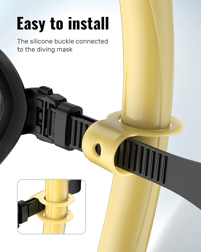 W WSTOO Adults Diving Snorkel Breathing Tube Silicone Flexible Foldable Snorkel Anti-Drop for Freediving Swim Training,Diving and Scuba Diving,Easy to Carry for Travel-StrideForce Fitness