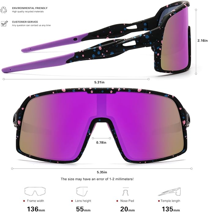 Polarized Sports Sunglasses for Men and Women Cycling Glasses UV Protection Goggles for Mountain Bike Running Fishing-StrideForce Fitness