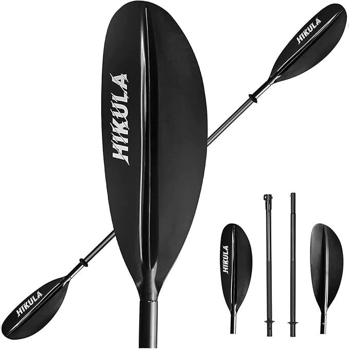 Kayak Paddle 4 Pieces Aluminum Shaft and PP Blade Floating 86.6in/220cm, 90.5inch/230cm Lightweight Oars-StrideForce Fitness