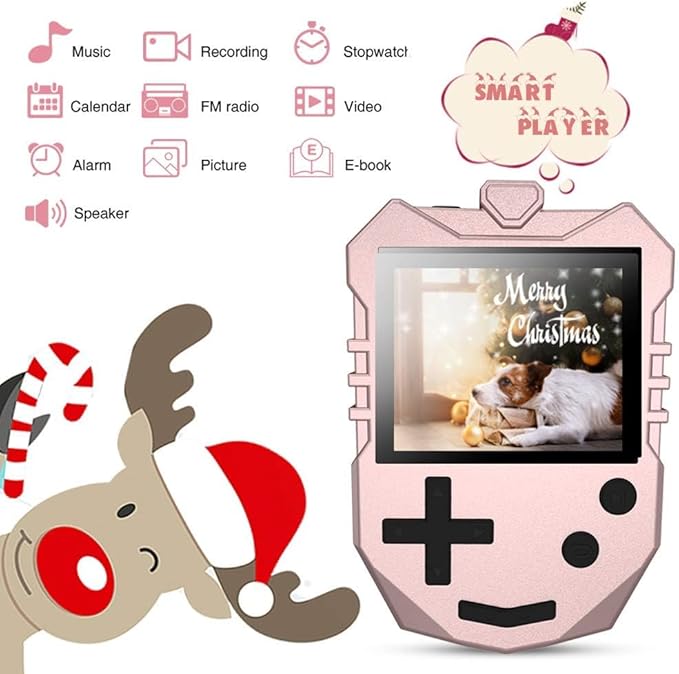 AGPTEK MP3 Player for Kids, Portable 8GB Music Player with Built-in Speaker, FM Radio, Voice Recorder, Expandable Up to 128GB, Rose Gold,K1-StrideForce Fitness