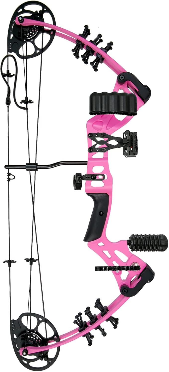 Youth Compound Bow Set 15-45 Lbs for Teens and Beginner, Package with Archery Hunting Equipment, Max Speed 260fps, Adjustable, Right Hand-StrideForce Fitness