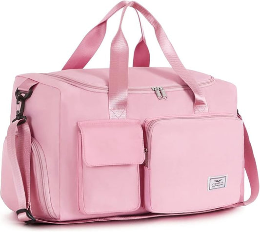FIORETTO Women's Gym Duffle Bag with Shoes Compartment, 37L Capacity, Ideal for Travel, Gym, Sports, Duffel, Weekender-StrideForce Fitness