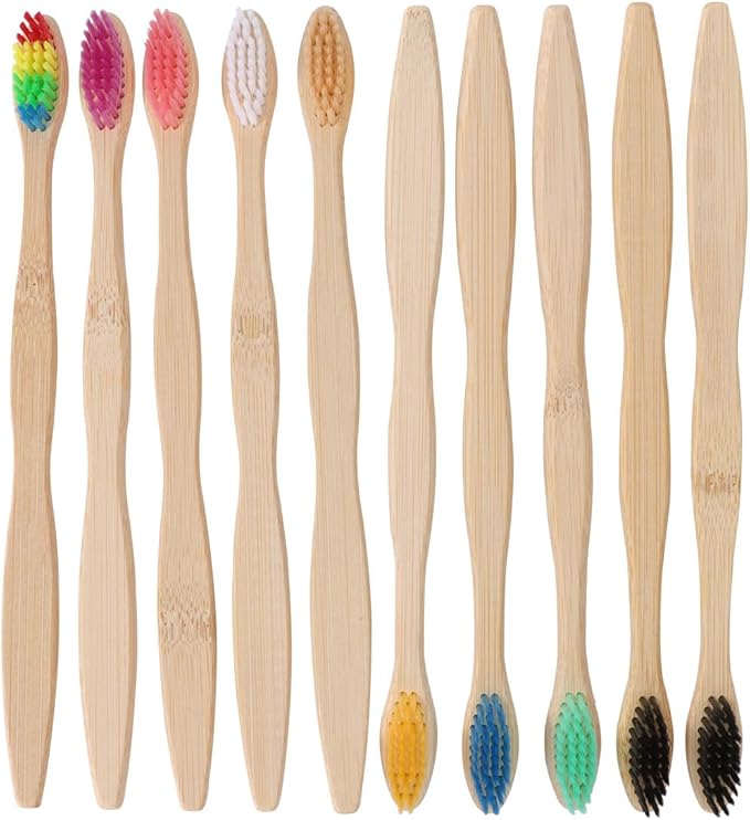 Healeved Toothbrush Set 10Pcs with Soft Nylon Bristles Portable Lightweight Travel Oral Hygiene Personal Teeth Brush for Camping and Hiking