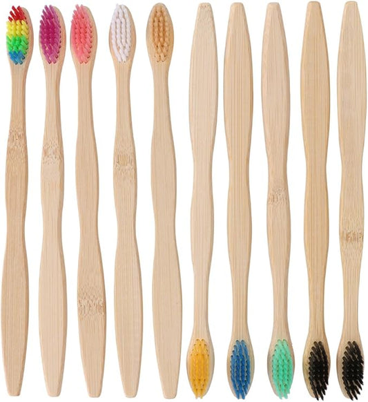 Healeved Toothbrush Set 10Pcs with Soft Nylon Bristles Portable Lightweight Travel Oral Hygiene Personal Teeth Brush for Camping and Hiking