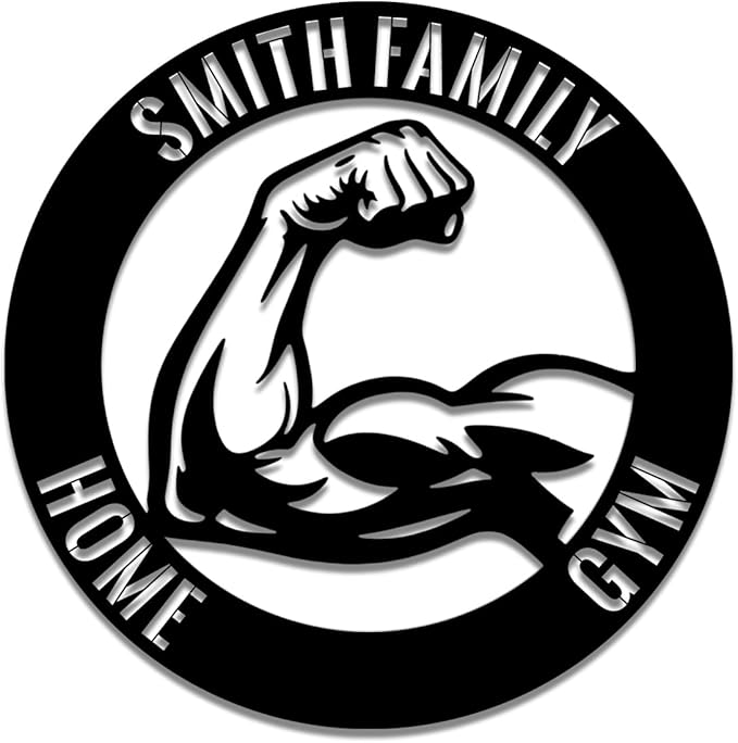 Personalized Home Gym Metal Name Sign | Custom Family Wall Art & Split Letter Name | Wedding Gift & Anniversary | Indoor Metal Decor Gift for Women, Men, Wife, Parents, Couple-StrideForce Fitness