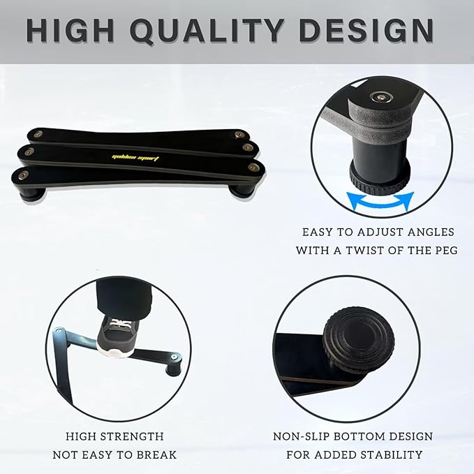 Lightweight Hockey Stick Handling Training Equipment for Enhanced Handling, for Puck Control - Solid, Portable, Durable and Multi-Angle Adjustable, Black-StrideForce Fitness