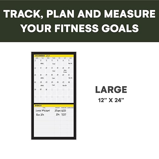 Dry Erase Workout Calendar Poster - Fitness Planner with To-Do List, Notes Section for Home Gym Tracking-StrideForce Fitness
