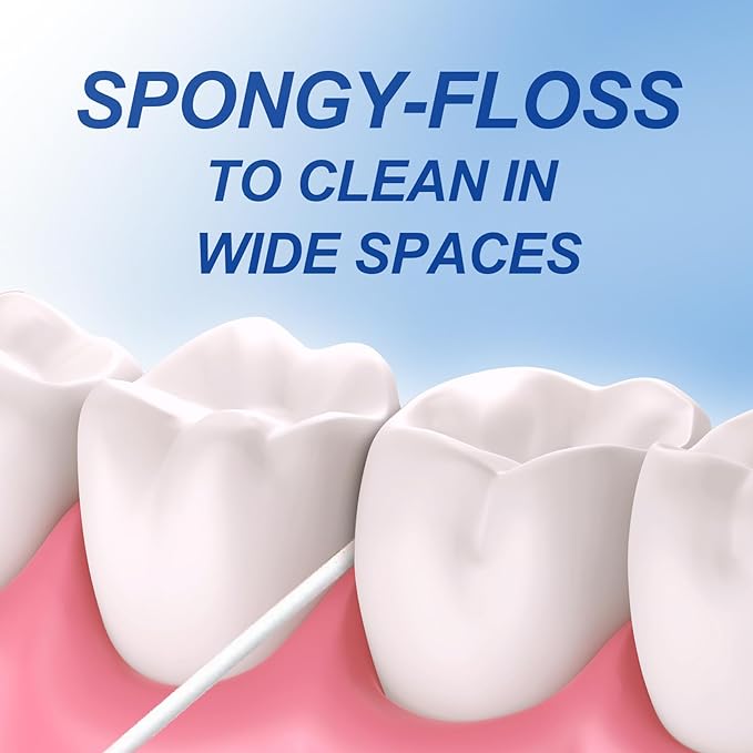 RAZOKO 3-in-1 Floss for Braces, 120 Pre-Cut Strands | Floss Threaders, Spongy & Regular Floss for Bridges & Wide Gaps