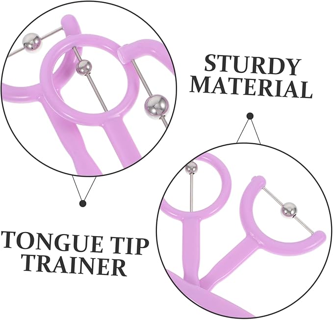 SAFIGLE Boys and Girls Oral Muscle Training Tool Tongue Tip Strengthening Exerciser Portable Speech Rehabilitation Training Device for Language Improvement