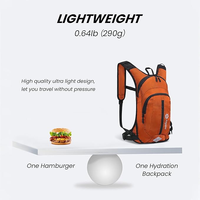 Nepest Hydration Pack Backpack for Women & Men, Lightweight Water Backpack with 2L Water Bladder for Hiking Cycling Running Biking-StrideForce Fitness