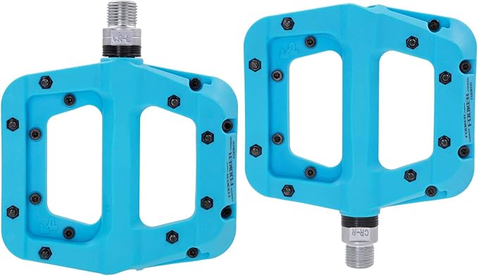 FOOKER MTB Pedals Mountain Bike Pedals 3 Bearing Non-Slip Lightweight Nylon Fiber Bicycle Platform Pedals for BMX MTB 9/16"-StrideForce Fitness
