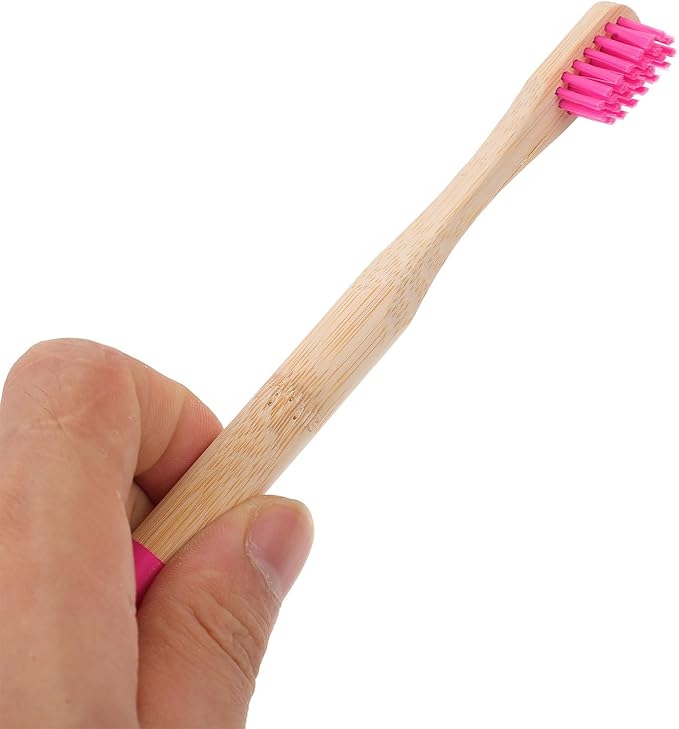 TOYANDONA 5Pcs Toothbrush with Charcoal Soft Bristles Ergonomic Round Handle Portable Manual Tooth Brush for Comfortable Grip Design Random Color