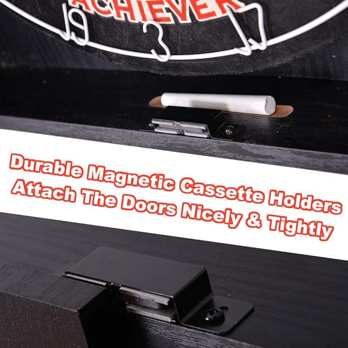 All-in-One Dartgame Center with Self-Healing Sisal/Double-Sided Dartboard & Multifunctional Cabinet 6 Steeltip Darts and Mounting Kit Included-StrideForce Fitness