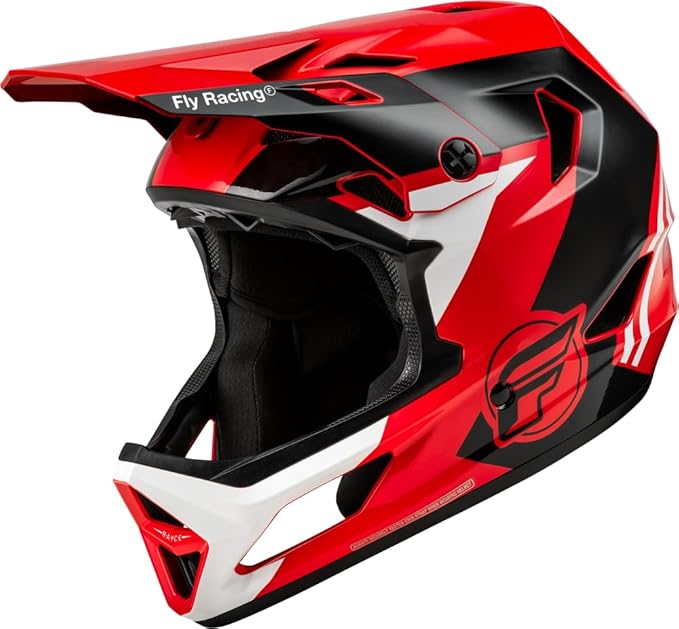 Fly Racing Rayce Full-Face Mountain Bike/BMX Helmet – ASTM F1952 DH Certified, CPSC 1203, CE EN1078, Poly-Alloy Shell, TFV Ventilation, Removable Liner-StrideForce Fitness