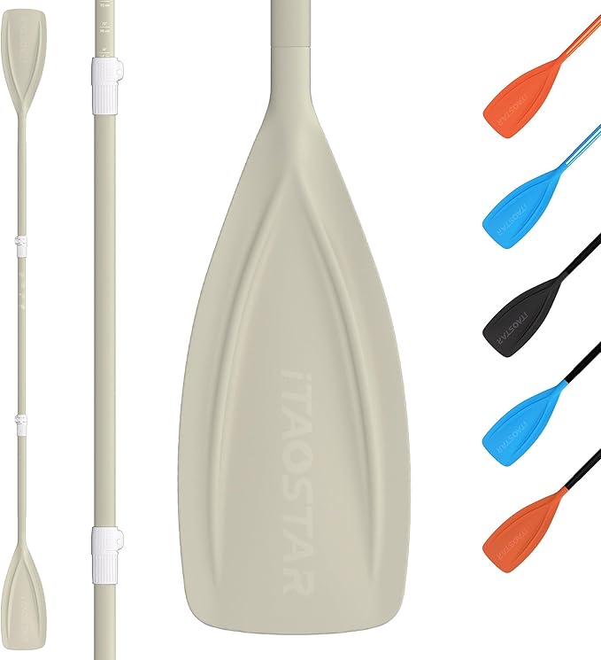 Paddle Board Paddle Detachable, Stand Up Paddle for Adults with Double Locks, Kayak Paddle Adjustable with Glass Fiber Blade, Floating Paddle Board Oar with Lightweight-StrideForce Fitness