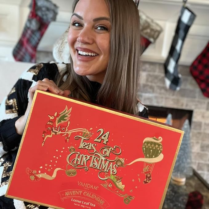 VAHDAM, Advent Calendar 2025 | 24 Unique Loose Leaf Tea - Exclusive Holiday Tea Gift Set | Christmas Advent Calendar 2025 for Adults | Advent Calendar 2025 Adult Women & Men-StrideForce Fitness