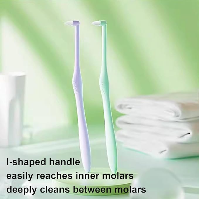 Gum End Tuft - Soft Precise Orthodontic Cleaning Brush with Small Head | Interdental Toothbrush for Braces Wisdom Teeth Gaps | Care for Men Women Teens Girls Home Travel Dorm