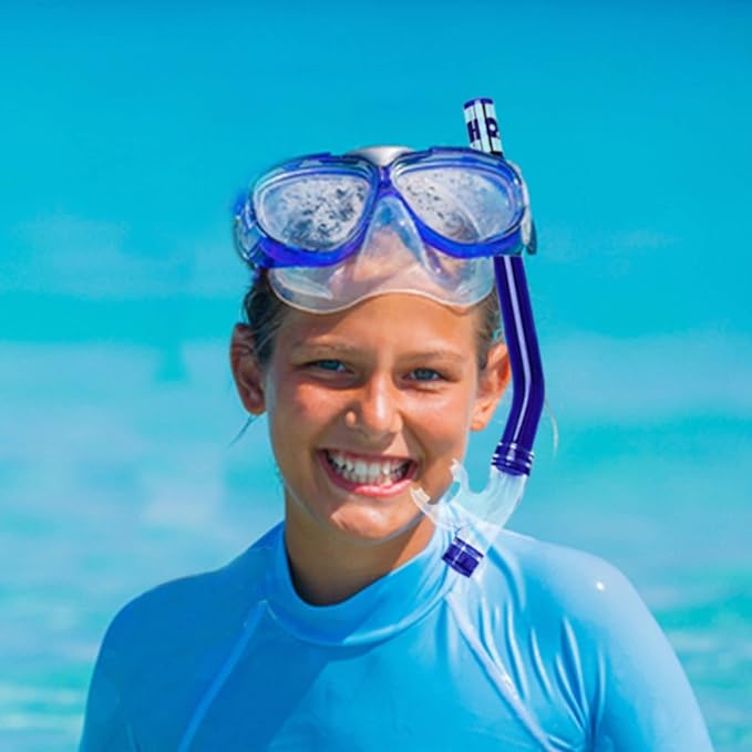 H2Odyssey SP-3 Neptune Childrens Snorkel - Kids Dry Snorkel with Silicone Mouthpiece-StrideForce Fitness