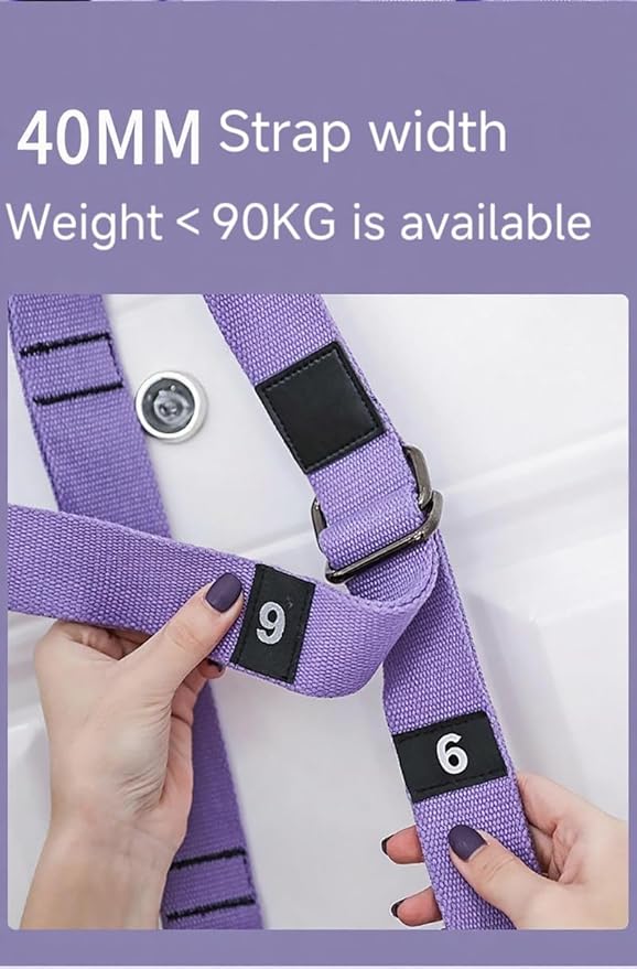 Yoga strap, stretching strap, yoga straps for stretching, Precise stretching, unlocking high difficulty poses in home-StrideForce Fitness