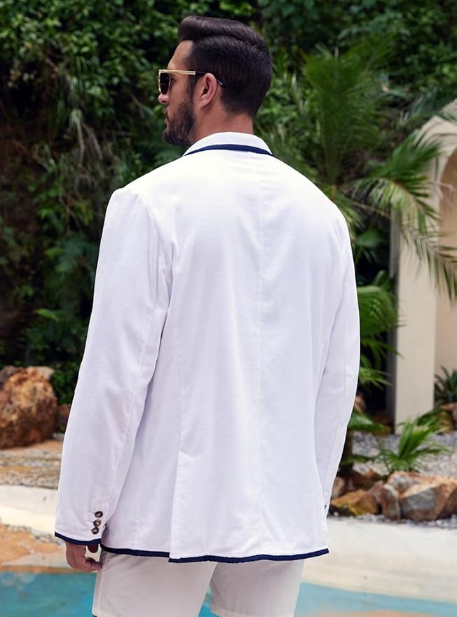 Luxurious Men's Bathrobe, Organic Cotton Terry Towelling Blazer, Leisure Cotton Bath Robe for Pool and beach-StrideForce Fitness