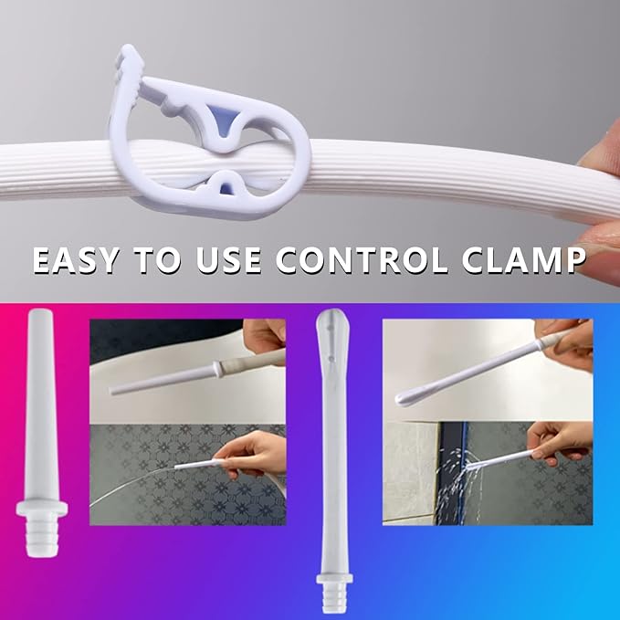 2L Home Enema Bag Kit with 2 Tips, 60 Inch Silicone Hose, Controlable Flow Valve, Hot-Water Bottle for Colon Cleansing (Red)-StrideForce Fitness