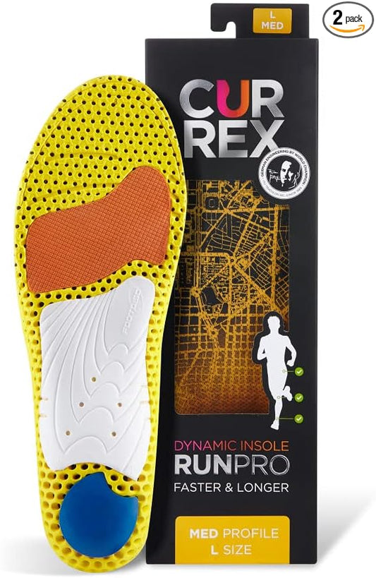 CURREX RunPro Insoles for Running Shoes – Arch Support Inserts to Help Reduce Fatigue, Prevent Injuries & Boost Performance – for Men & Women – Medium Arch, Small-StrideForce Fitness